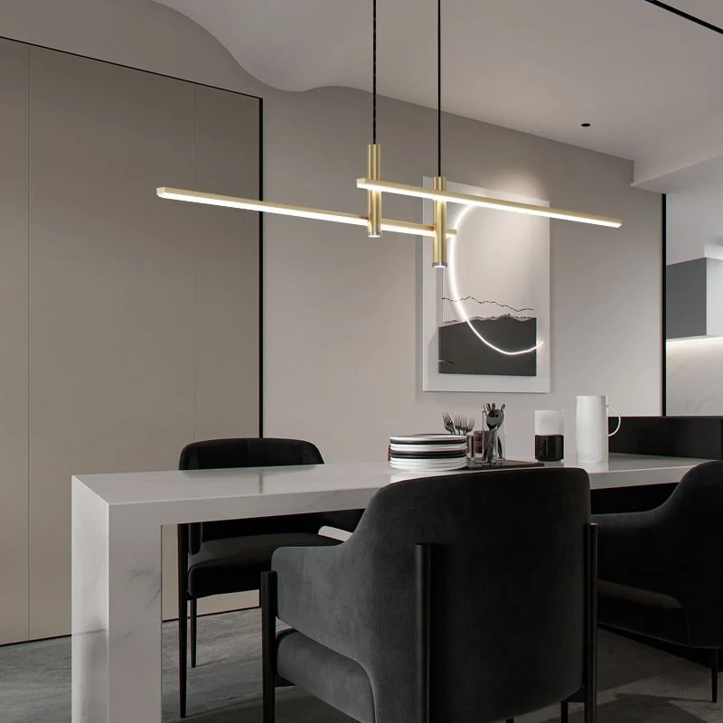 Modern Pendant Light Dining Room Sleek Black and Gold Design - Image 2