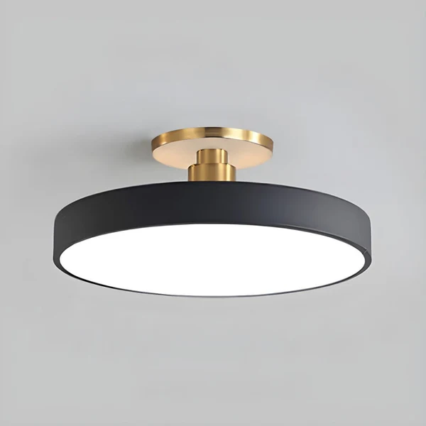 Wooden Flush Ceiling Living Room Modern Round Design - Image 36